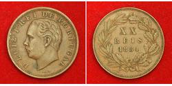 20 Reis Kingdom of Portugal (1139-1910) Bronze Luís I of Portugal (1838 - 1889)