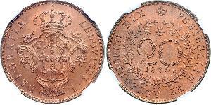 20 Reis Azores / Reino de Portugal (1139-1910) Cobre 