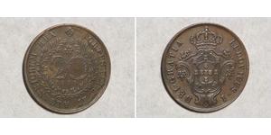 20 Reis Azores / Reino de Portugal (1139-1910) Cobre 