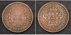 20 Reis Kingdom of Portugal (1139-1910) Copper Maria II of Portugal (1819-1853)