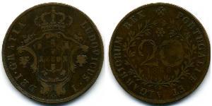 20 Reis Açores / Royaume de Portugal (1139-1910) Cuivre 