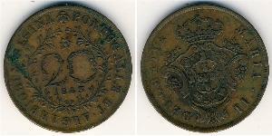 20 Reis Açores / Royaume de Portugal (1139-1910) Cuivre 
