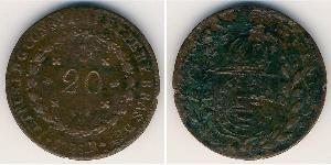 20 Reis Empire du Brésil (1822-1889) Cuivre 