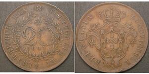 20 Reis Kingdom of Portugal (1139-1910) / Azoren Kupfer 