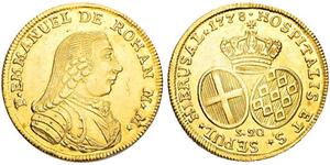 20 Scudo Order of Malta (1080 - ) Gold Emmanuel de Rohan-Polduc