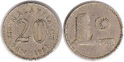 20 Sen Malaysia (1957 - ) Copper/Nickel 