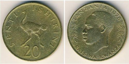 20 Sent Tanzania (1964 - ) Brass 