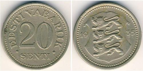 20 Sent Estland (1991 - ) Kupfer/Nickel 