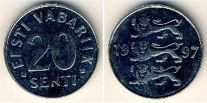 20 Sent Estland (1991 - ) Nickel 