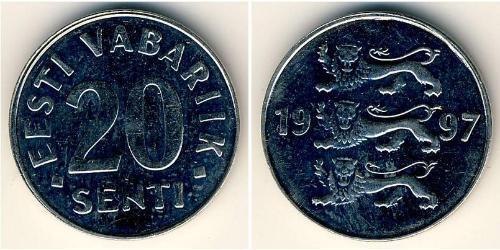 20 Sent Estonie (1991 - ) Nickel 