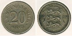 20 Sent Estonia (1991 - ) Níquel/Bronce 