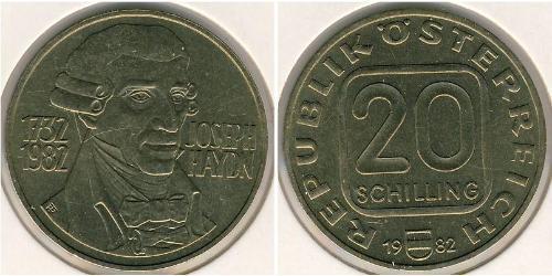 20 Shilling Republic of Austria (1955 - ) Alluminio 