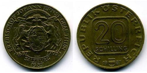 20 Shilling Republic of Austria (1955 - ) Alluminio/Rame/Nichel 