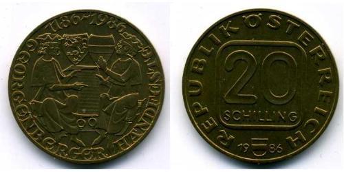 20 Shilling Republic of Austria (1955 - ) Alluminio/Rame/Nichel 