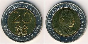 20 Shilling 肯尼亚 (1963 - ) Bimetal 