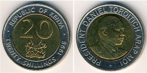 20 Shilling 肯尼亚 (1963 - ) Bimetal 