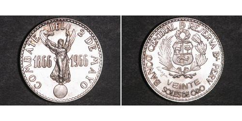 20 Sol Peru Silber 