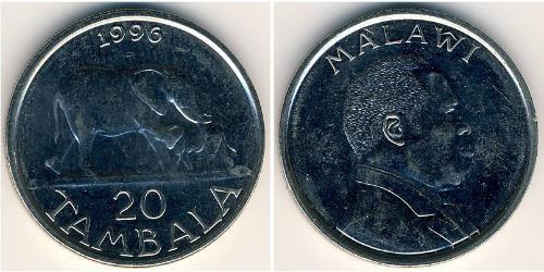 20 Tambala Malawi (1964 - ) Steel/Nickel 