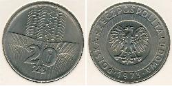 20 Zloty Volksrepublik Polen (1952-1990) Kupfer/Nickel 