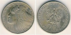 20 Zloty Volksrepublik Polen (1952-1990) Kupfer/Nickel 