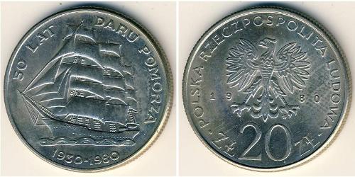 20 Zloty Volksrepublik Polen (1952-1990) Kupfer/Nickel 