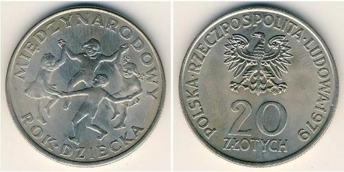 20 Zloty Volksrepublik Polen (1952-1990) Kupfer/Nickel 