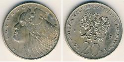 20 Zloty República Popular de Polonia (1952-1990) Níquel/Cobre 