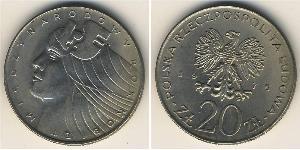 20 Zloty República Popular de Polonia (1952-1990) Níquel/Cobre 