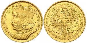 20 Zloty Seconda Repubblica Polacca (1918 - 1939) Oro 