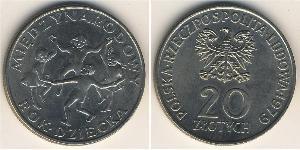 20 Zloty Repubblica Popolare di Polonia (1952-1990) Rame/Nichel 