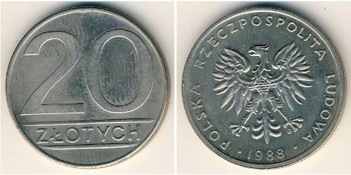 20 Zloty Repubblica Popolare di Polonia (1952-1990) Rame/Nichel 