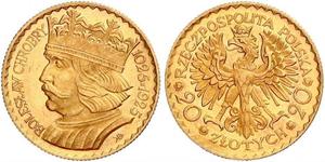 20 Zloty 波兰第二共和国 (1918 - 1939) 金 