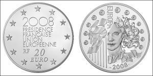 20 Євро French Fifth Republic (1958 - ) Срібло 