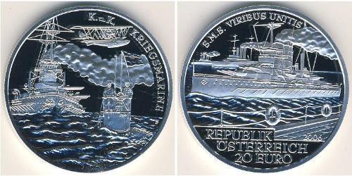 20 Євро Перша Австрійська Республіка (1918-1934) Срібло 