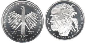 20 Євро Федеративна Республіка Німеччина (1990 - ) Срібло 