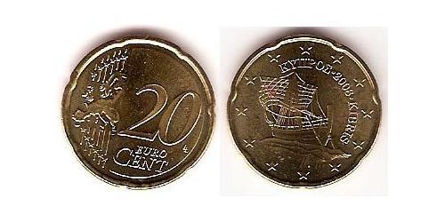 20 Євроцент Кіпр (1960 - ) Цинк/Олово/Мідь/Алюміній 