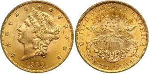 20 Долар США (1776 - ) Золото 