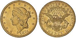20 Долар США (1776 - ) Золото 