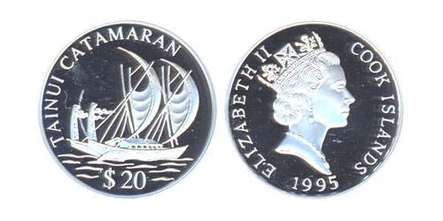 20 Долар Cook Islands (1965 - ) Срібло 
