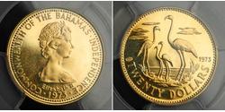 20 Доллар Bahamas (1973 - ) Золото Елизавета II (1926-2022)