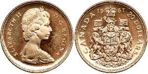 20 Доллар Канада Золото Елизавета II (1926-2022)