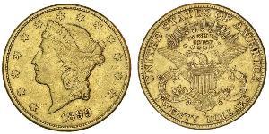 20 Доллар США (1776 - ) Золото 