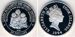 20 Доллар Cook Islands (1965 - ) Серебро 