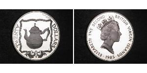 20 Доллар Виргинские о-ва Серебро Елизавета II (1926-2022)