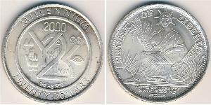 20 Доллар Либерия (1847 - ) Серебро 