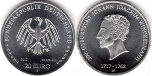 20 Евро Федеративная Республика Германия (1990 - ) Серебро 