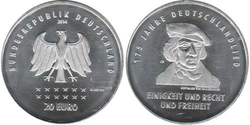 20 Евро Федеративная Республика Германия (1990 - ) Серебро 