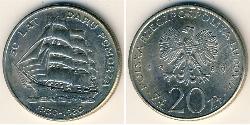 20 Злотий Польська Народна Республіка (1952-1990) Нікель/Мідь 