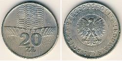 20 Злотий Польська Народна Республіка (1952-1990) Нікель/Мідь 