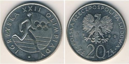 20 Злотий Польська Народна Республіка (1952-1990) Нікель/Мідь 